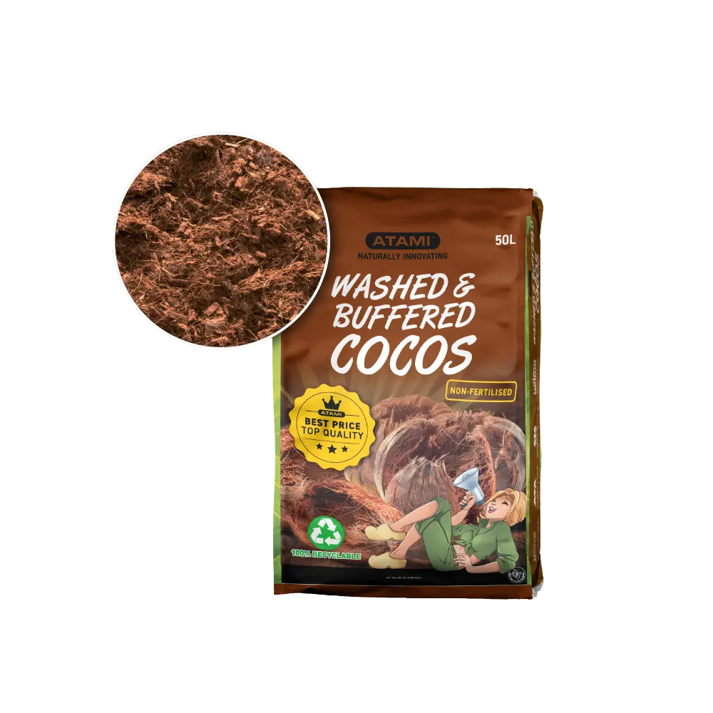 Washed & Buffered Cocos - Substrat Neutre en Fibres de Coco pour Semis et Boutures | Idéal Culture Intérieure