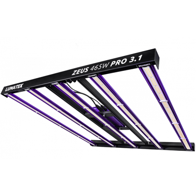 Panneau LED Horticole Lumatek Zeus 465W Pro - Efficacité 3.1 µmol/J Full Spectrum Dimmable pour Culture Indoor 120x120 cm