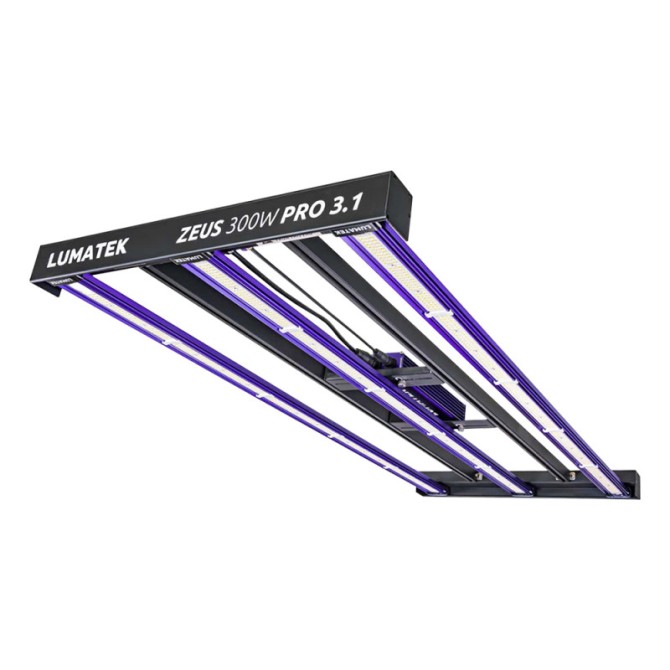 Panneau LED Lumatek Zeus 300W Pro 3.1 - Full Spectrum Dimmable Modulaire 3.1 µmol/J pour Petits Espaces 120x60 cm